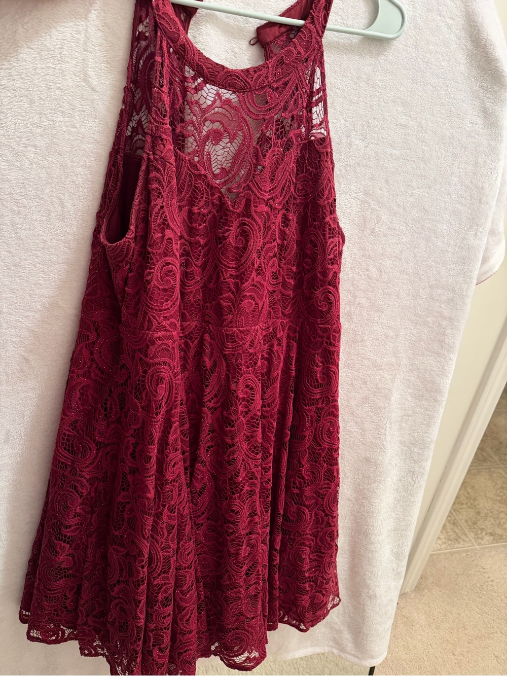 torrid Burgundy Lace Midi Swing Dress